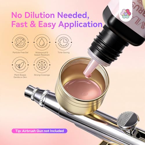 Cappuccino Colored Airbrush Gel Polish - No Dilution, 4-Week Wear, Anti-Clog Tech