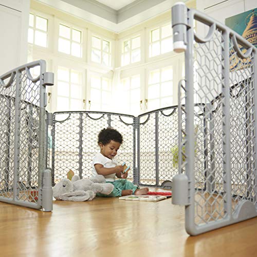 Evenflo Versatile Play Space 6-Panel Adjustable Child Play Area - Cool Gray
