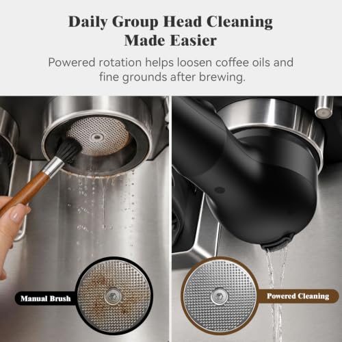 Electric Espresso Group Head Cleaning Brush for 54mm Breville & Sage Machines - Cordless Rechargeable