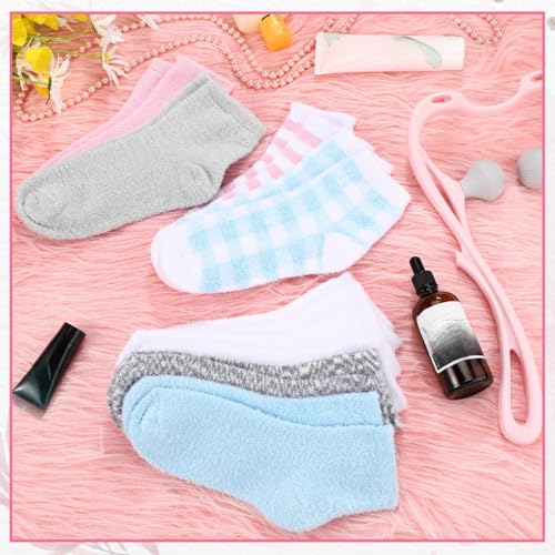 Stylish Aloe Moisturizing Spa Socks Set - 8 Pairs for Soft, Nourished Feet