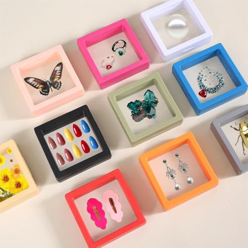 Black Medium Press On Nail Storage Boxes Set - Floating Display Organizer for Nail Business