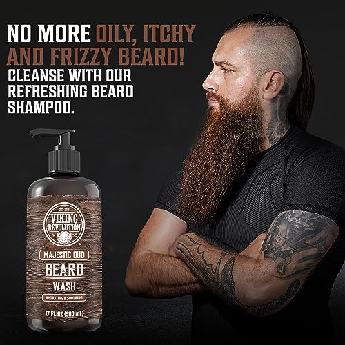 Beard Wash & Conditioner Set - Majestic Oud - 17 oz — Pack of 2, Beard Care