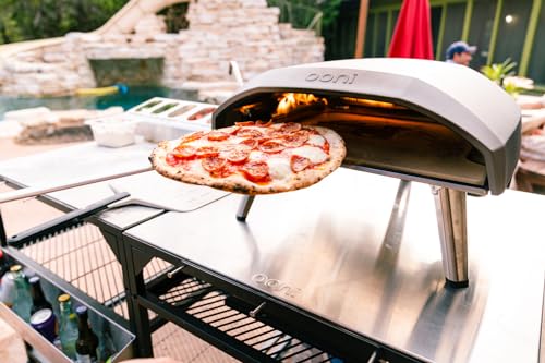 Large Aluminum Pizza Turning Peel - 7 Inch Perforated Metal Pizza Peel with Long Handle
