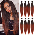 Ombre Ginger Pre Stretched Braiding Hair Extensions 26 Inch - 8 Packs / Lot