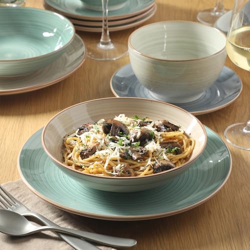 Service for 4 Stonebury 16-Piece Handpainted Dinnerware Set - Assorted Colors