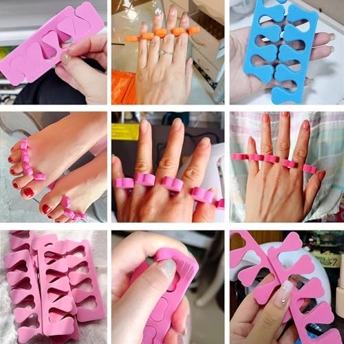 200PCS Multicolor Toe Separator Set for Pedicures Nail Art and Painting - Reusable, Funy Colors