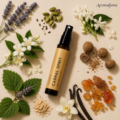Aromafume Carnal Spirit Non-Alcoholic Perfume Spray 10ml, Warm Woody Fragrance