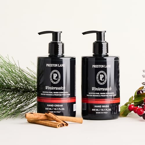 Preston Lane Hand Soap & Lotion Set, Winterwatch Scent ? Hydrating Hand Wash and Moisturizing Hand Cream Duo | Clean Ingredients, Vegan & Cruelty Free Bathroom and Kitchen Essentials Gift Set