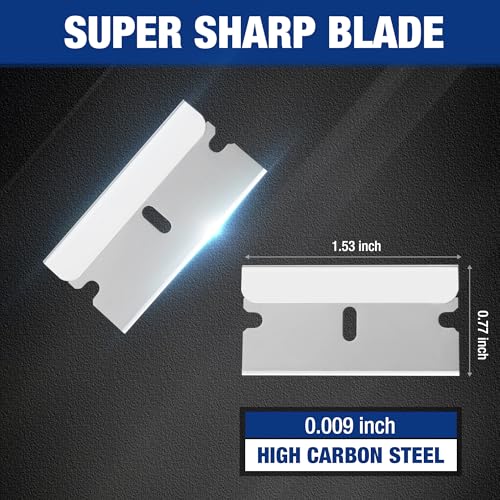 400 Pack Single Edge Razor Blades for Scraping & Cutting - High Carbon Steel