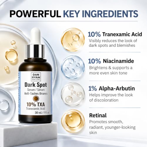Dark Spot Corrector Serum with 10% Tranexamic Acid & Niacinamide – Brightening Face Serum for Sensitive Skin – 30mL