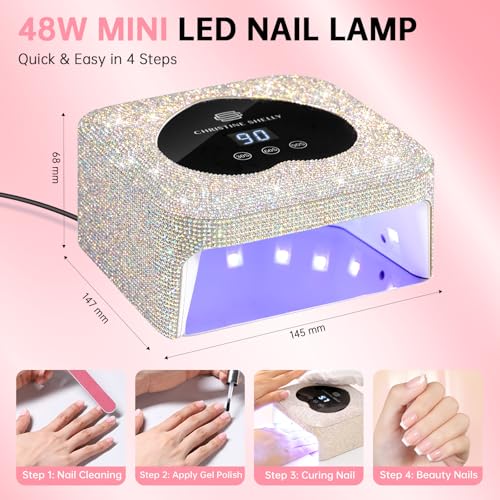 CHRISTINE SHELLY UV Gel Nail Lamp B-ab Diamond 48W Compact Plug-in Mini