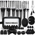 CLRDZN Black 62-Piece Professional Makeup Brush Set with Case