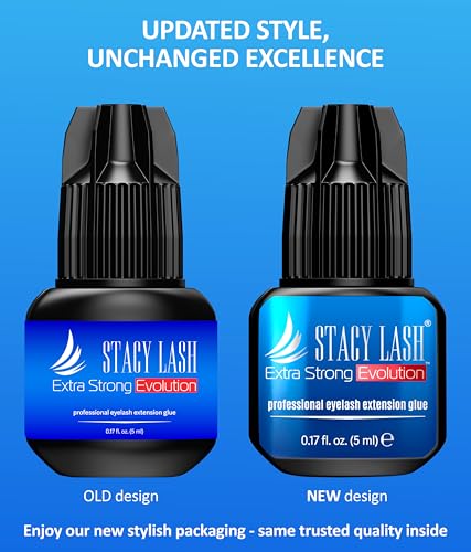 Stacy Lash Extra Strong Evolution Eyelash Extension Glue 0.17 fl oz Fast Dry Professional Adhesive