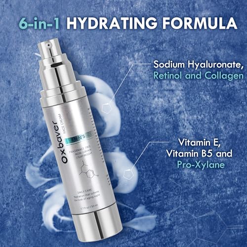 Oxbraver 6-in-1 Men's Face Cream Duo 1.7 oz Fragrance-Free Hydrating Anti-Aging