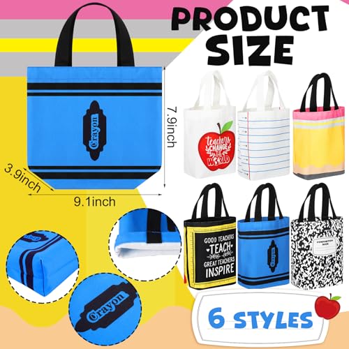 Paterr Teacher Appreciation Gift Bulk Canvas Tote Bag Pencil Pouch Makeup Bags Thank You Teacher Gifts for Women Supplies