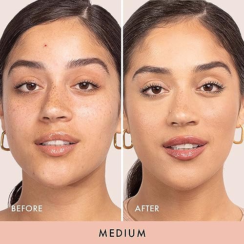 Wander Beauty Wanderlust Powder Foundation - Medium - Blurs and Evens Skin Tone - Perfects and Hydrates With Hyaluronic Acid, Aloe, Honeysuckle, & Vitamin E - Lightweight, Buildable Coverage - 0.31 oz