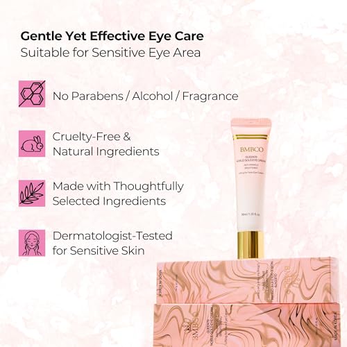 BMBCO 24K Gold Eye Cream ? Dark Circle & Wrinkle Treatment, Hydrating & Brightening Under Eye Care, Anti-Aging & Firming for Fine Lines, Korean Skincare for Women & Men