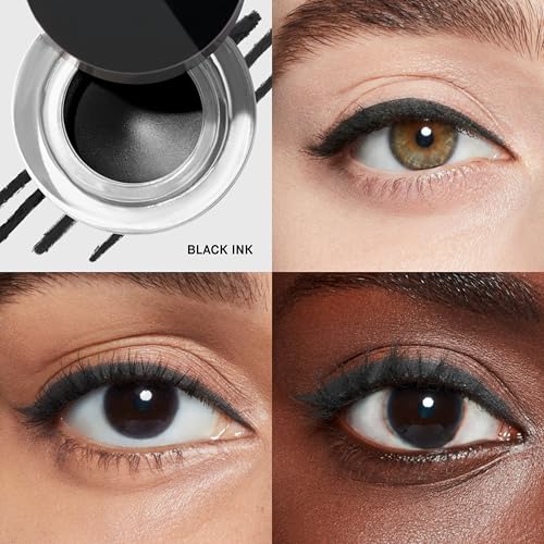 Black Gel Eyeliner Waterproof Long Wear 8-Hour - Matte, Smudge-Proof, New Formulation