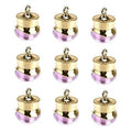 10 Packs 5 gram/5ml Gold Crown Empty Cream Jars Lip Balm Bottles Container Refillable Cosmetic Sample Jars Makeup Plastic Jar with Lid Cosmetic Trial Case for Lotion Creams Eyeshadow(Purple)