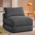 VASAGLE Lead Gray Folding Sofa Bed with Pillow - Convertible Sleeper Chair