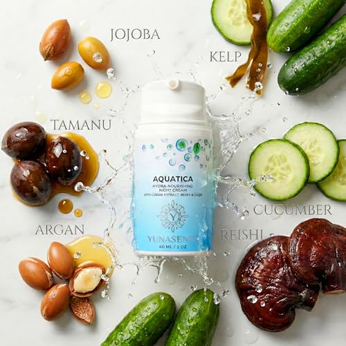 Hydrating Night Cream with Caviar Extract and CoQ10 - All Natural, 2oz