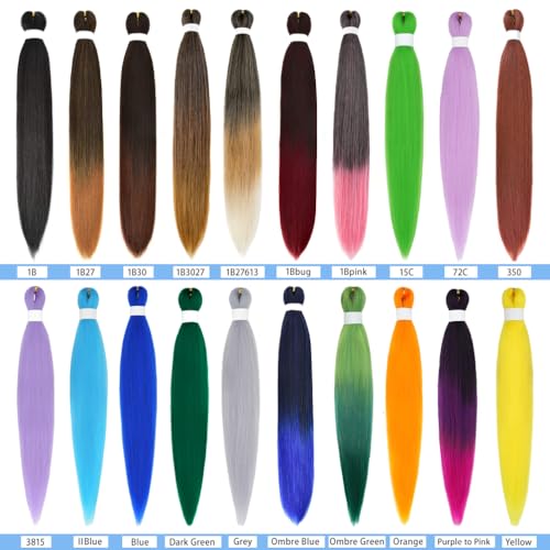 Fairise 26 Inch 8 Pack Ombre Pre Stretched Braiding Hair Yaki Textures - Natural & Soft