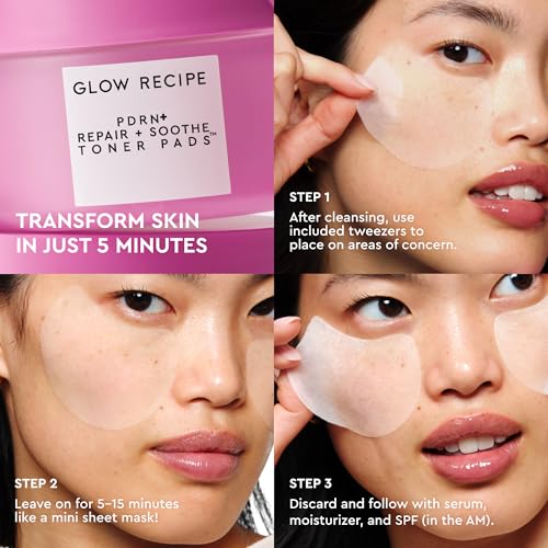 Fragrance-Free Skin Repair Toner Pads for Sensitive Skin - 60 Count