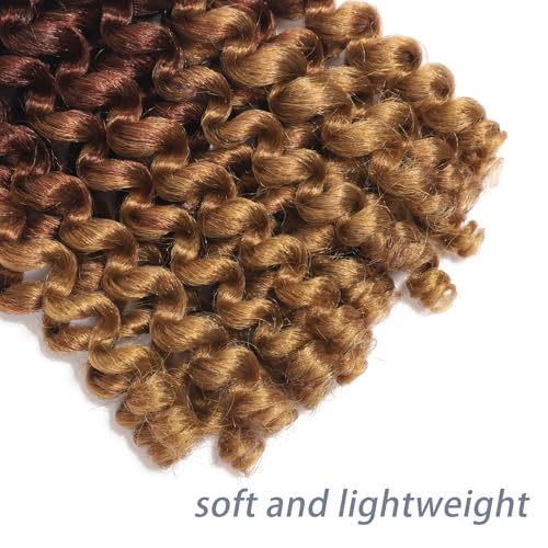 12 Inch Jamaican Bounce Crochet Hair Extensions - 2X Ringlet Wand Curl Pre-Looped Pack of 3 T1/30/27