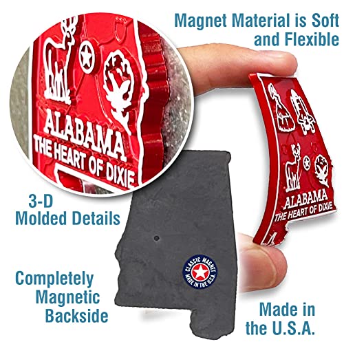 U.S. State Magnet Set - 51 3D Rubber Souvenir Magnets for Collectors - Made in USA