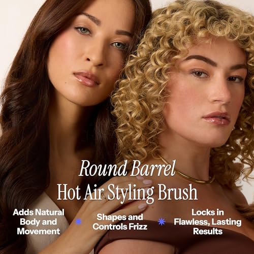 Hot Tools Pro 1-Inch Hot Air Styling Brush - Black, Curl & Touch Up Tool