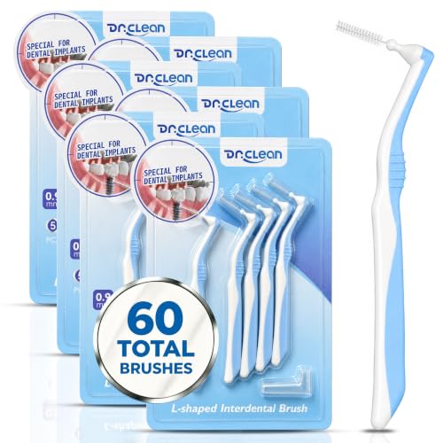 Interdental Dental Brushes 0.9mm for Braces & Tight Gaps - 12 Boxes / 60 Pieces