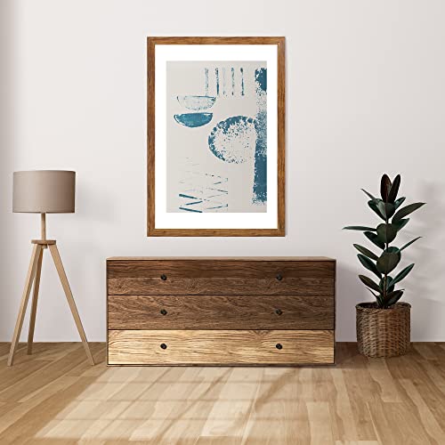 24x36 Poster Frame Set of 2 - Rustic Brown Wood Style for 20x30 or 24x36 Photos (Variation: Rustic Brown / 24x36 in)