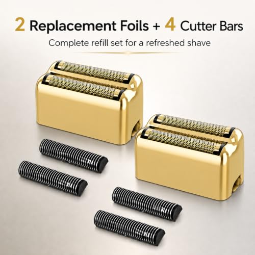 Gold Foil & Cutter Replacement Heads for BaBylissPRO FXFS2G - 2 Gold Variation