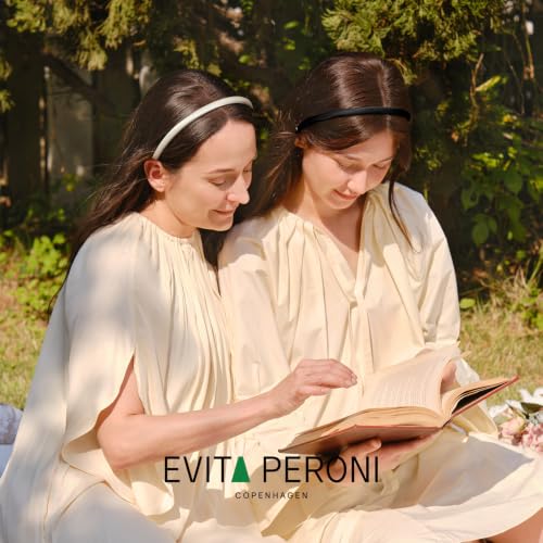 EVITA PERONI Black Silk Headband for Women - Non-Slip Comfort Hair Accessory