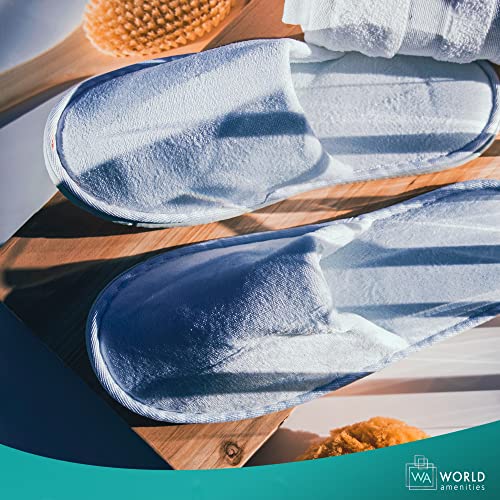 Bulk Unisex Spa Slippers - 10 Pairs, Closed Toe, Individually Wrapped, Hotel Slippers