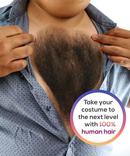 Black Chest Hair Wig for Costumes - Natural Look & Reusable Faux Hair