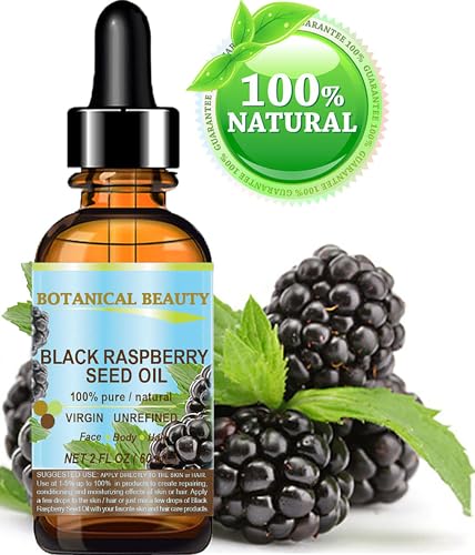 Black Raspberry Seed Oil - Pure Natural Cold Pressed Face, Skin, Hair, Lip & Nail Care (2 Fl Oz) - Undiluted Virgin Oil