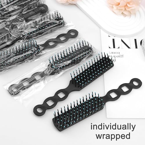Gisdo 50 Pack Black Hair Brushes for Hair Styling & Tangle-Free Hair Care