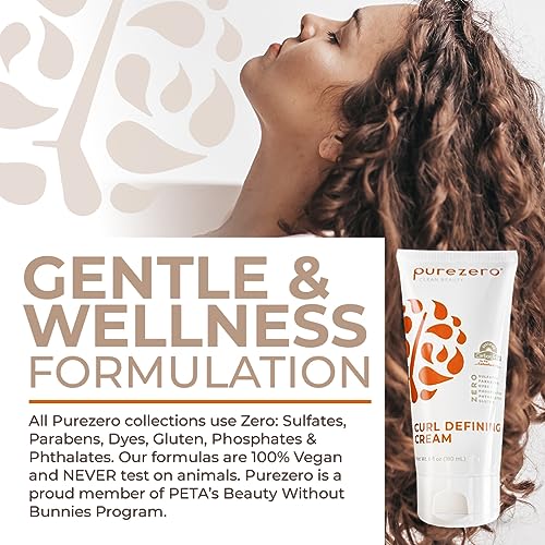 Curl Cream for Defined Moisturized Curls - Vegan & Sulfate-Free 6oz Duo