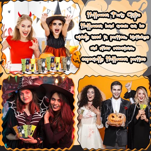 72 Pack Halloween Hand Lotion Gift Set - Festive Nourishing Hand Creams with Ghost, Bat, Pumpkin & Cat Designs - Classic Variation