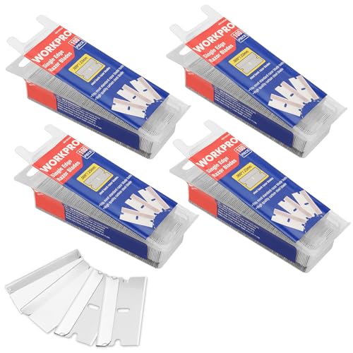 400 Pack Single Edge Razor Blades for Scraping & Cutting - High Carbon Steel