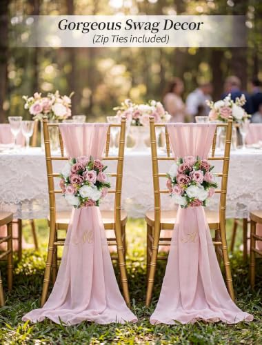 Dusty Pink Faux Flower Centerpieces Set of 10 for Wedding & Events - BLOSMON Variation of Dusty Rose-3 Colors / 10
