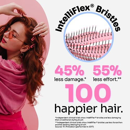 Wet Brush Original Detangler Pink Hair Brush - Ultra-Soft IntelliFlex Bristles Glide Through Tangles for All Hair Types, Amazon Exclusive, 1 Count, Unisex