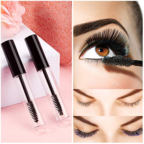 Black 40 Pcs 10ml Empty Mascara Tubes with Wand and Accessories