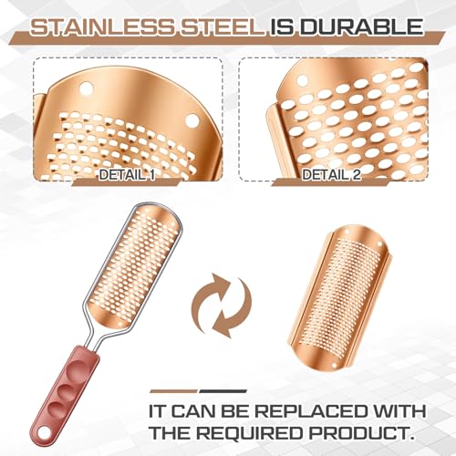 Rose Gold 14-Piece Foot File Pedicure Tool Set | Rustproof Callus Remover