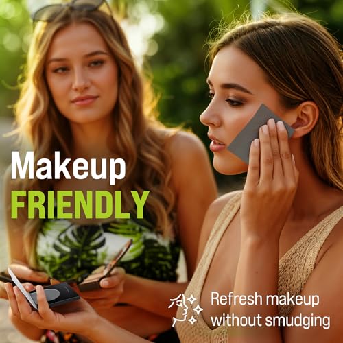 Oil Blotting Sheets for Face - 800 Sheets Pack - Makeup Friendly & High Absorbency - Natural Bamboo Charcoal - Compact & Biodegradable - Variation of THIS listing 1 Count