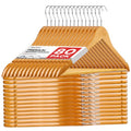 ZENOWICK Wooden Hangers 80 Pack - Heavy Duty Coat & Jacket Hangers