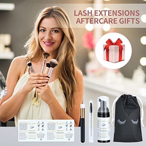 Black 100 Pcs Lash Shampoo Bottle Brush Set for Eyelash Extensions & Aftercare - Variation of THIS listing