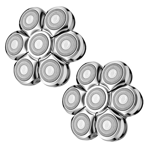 Silver 2-Pack Replacement Shaver Heads for Cyruzi & SHPAVVER - Model MS-672