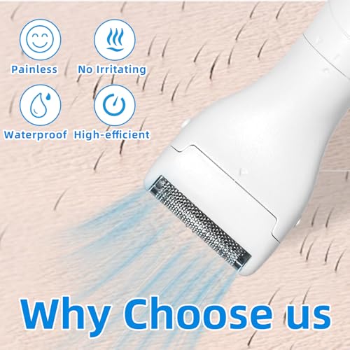 Bikini Trimmer for Women, 7 in 1 Electric Razor, Hair Trimmer for Face Nose Eyebrow Legs Arm Armpit Bikini, Waterproof, Painless Rechargeable Body Shavers Set